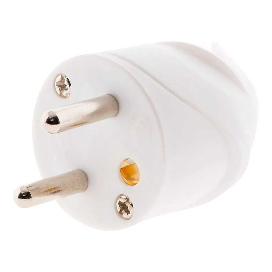 10 fiches mâles coudées 16A 2P+T blanc^Zenitech Best