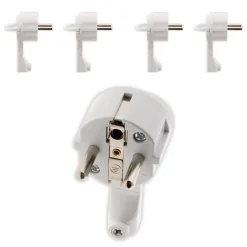 5 fiches mâles 2P+T 16A extraplates-Zenitech Outlet