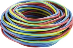 3 fils 1,5mm² H07VU RO/BL/VJ couronne 5 m^Nexans New