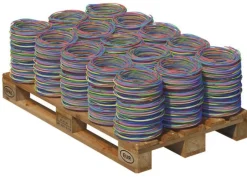 3 fils 1,5mm² H07VU RO/BL/VJ couronne 5 m^Nexans New