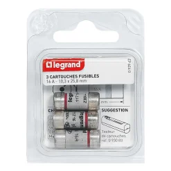 3 fusibles céramique 10.3 x 25.8 mm avec voyant^Legrand Discount