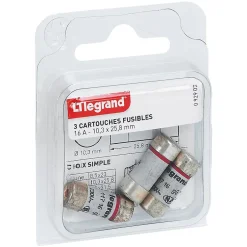 3 fusibles céramique 10.3 x 25.8 mm avec voyant^Legrand Discount