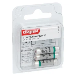 3 fusibles céramique 8.5 x 31.5 mm avec voyant^Legrand New
