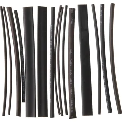 15 gaines thermorétractable noires ø8/ø6/ø4/ø3/ø2 mm^Diall Best