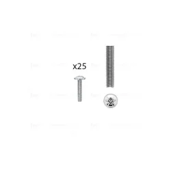 1 kit composés de 25 vis M4X20 mm zinguée, Lot de 6-Hardwarexchange Online