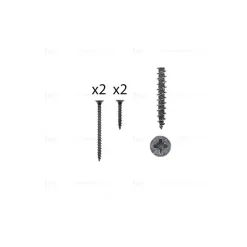 1 kit composés de 2 vis 4x25 mm + 2 vis 4x50 mm Fer noir vintage Lot de 25^Hardwarexchange Hot