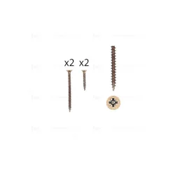 1 kit composés de 2 vis 4x25 mm + 2 vis 4x50 mm Florence antique, Lot de 6-Hardwarexchange Clearance