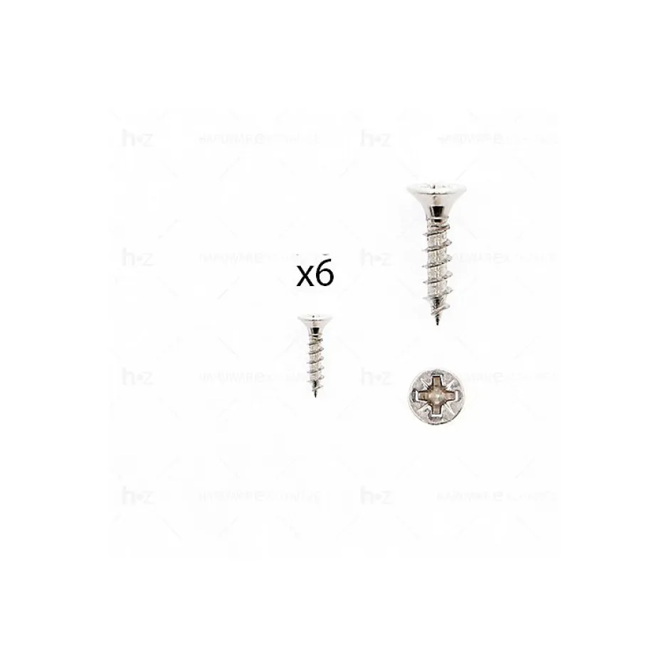 1 kit composés de 6 vis 4X18 mm galvanisé Nickel millésimé Lot de 25-Hardwarexchange Online
