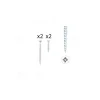 1 kit composés de 2 vis 4x25 mm + 2 vis 4x50 mm argent brillant Lot de 25^Hardwarexchange Online