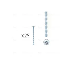 1 kit composés de 25 vis M4X45 mm zinguée-Hardwarexchange Online