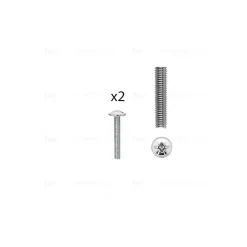 1 kit composés de 2 vis M4X25 mm zinguée^Hardwarexchange