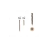 1 kit composés de 2 vis 4x25 mm + 2 vis 4x50 mm Florence antique^Hardwarexchange Outlet