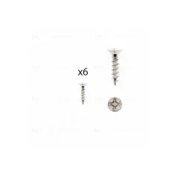 1 kit composés de 6 vis 4X18 mm galvanisé Nickel millésimé-Hardwarexchange Online