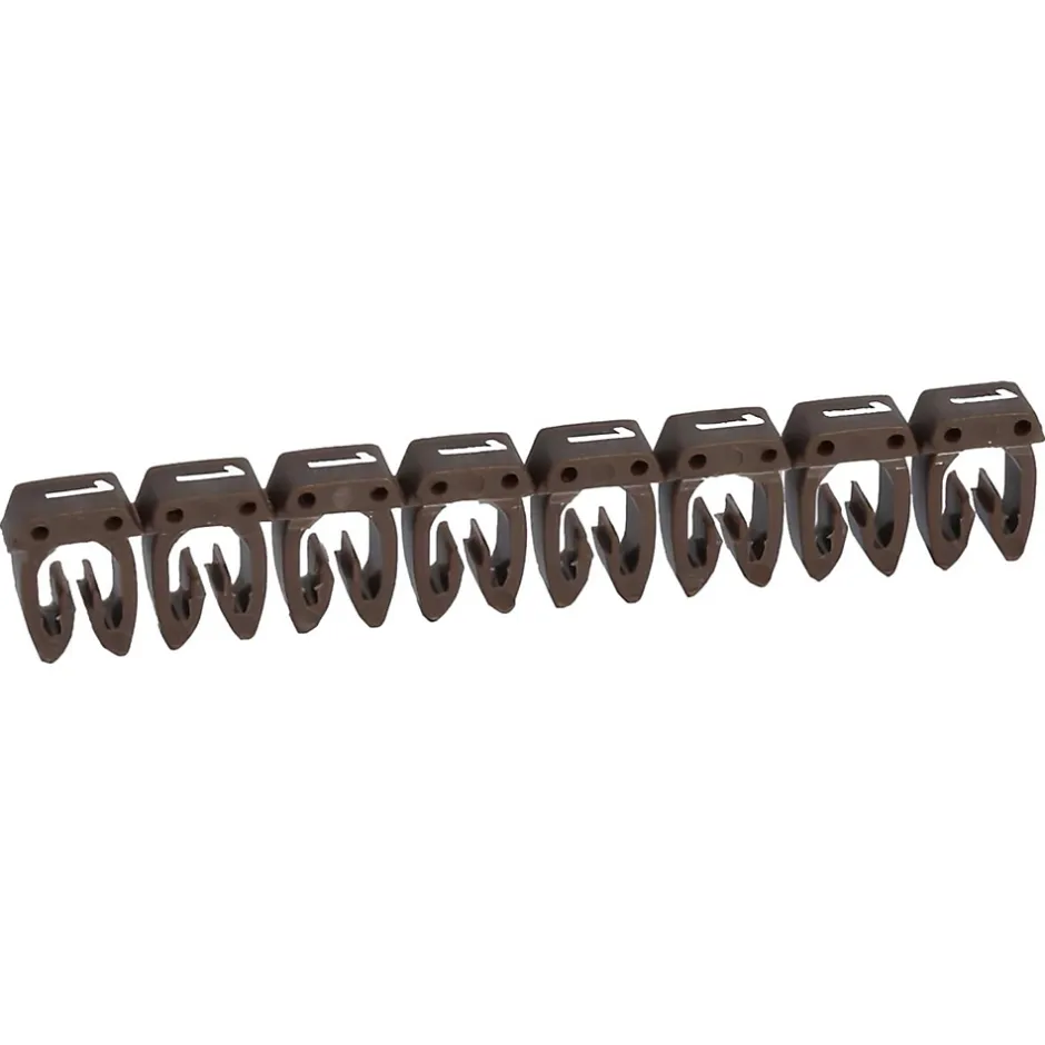 038221 - Boite De 1200 Repères Cab 3 Pour Fils 1,5mm² à 2,5mm² - Marquage Chiffre 1 Brun^Legrand Discount