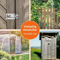 2 loquets à pêne dormant en acier inoxydable avec pênes coulissants pour portes, portails de jardin, acier inoxydable^Deko Clearance