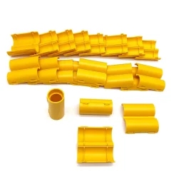 20 Manchons de Raccordement pour Gaine Electrique et Tube D. 20 mm x L. 50 mm (Jaune) - 100% Français -^D-Work Discount
