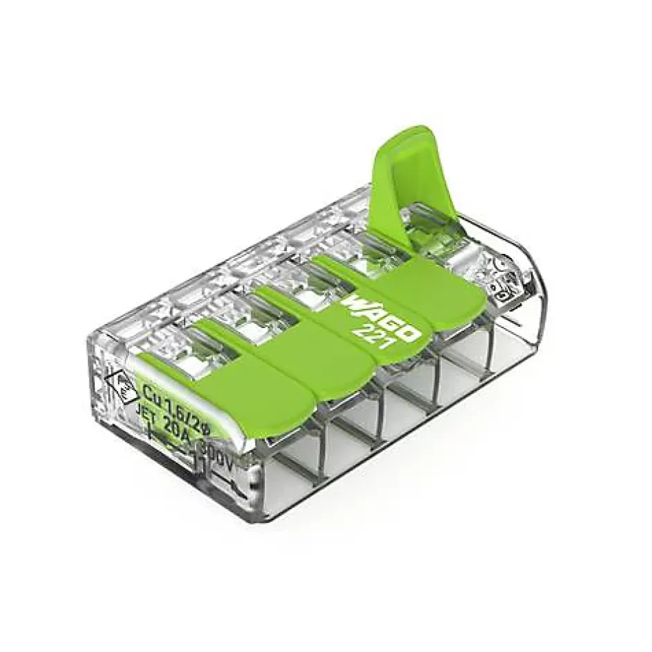 25 mini connecteur 5 entrées pour fil souple ou rigide "Green Range"^Wago Outlet