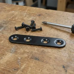 4 Pattes d'assemblage Acier Noir L.60 x H.15 x EP.2mm^Diall Discount