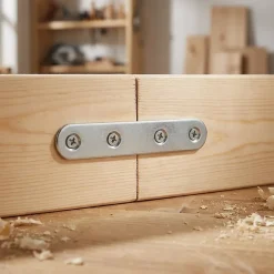 4 Pattes d'assemblage Acier Zingué L 60 x l.15 x E.2mm^Diall Clearance