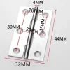 24 pcs en acier inoxydable meubles de maison matériel Charnière de porte Long 44 mm x 34 mm-Deko Outlet