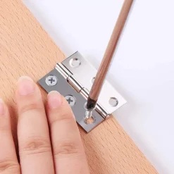 24 pcs en acier inoxydable meubles de maison matériel Charnière de porte Long 44 mm x 34 mm-Deko Outlet