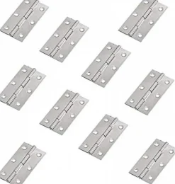 24 pcs en acier inoxydable meubles de maison matériel Charnière de porte Long 44 mm x 34 mm-Deko Outlet