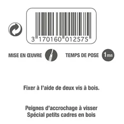 4 peignes d'accrochage à visser Le crochet Français avec vis à bois-Le Crochet Francais Outlet