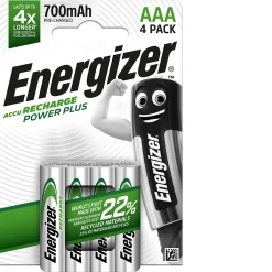 4 Piles AAA LR3 rechargeables accu Power Plus^Energizer Hot