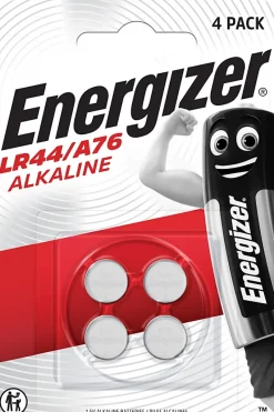 4 Piles bouton alcaline LR44 1.5V^Energizer Discount
