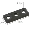 4 platines 3 trous pour vis ø9 mm x L. 39mm x l. 16mm-Diall Discount