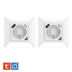 2 Prises encastrées 3000W & Ports USB-A + USB-C Wifi + Suivi de consommation-Kyf Online