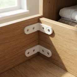 4 équerres d'assemblage Plastique L.22 x H.48 x P.48mm-Diall Outlet