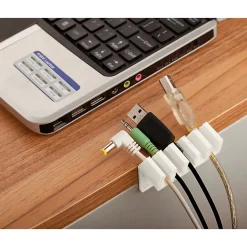 2 ranges câble auto-collants^Zenitech Online