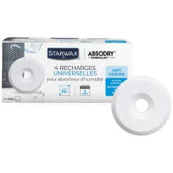 4 recharges de 500g universelles pour absorbeur d'humidité^Starwax Best