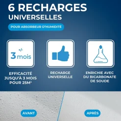 6 recharges de 500g universelles pour absorbeur d'humidité-Starwax Sale
