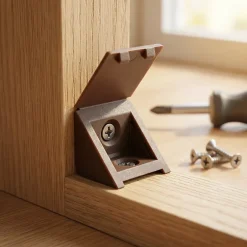 12 tak'ecker plastique brun 25 x 25 mm^Diall Sale