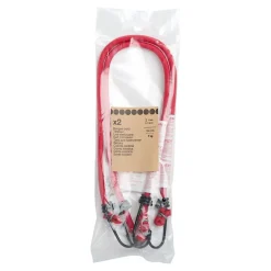 2 tendeurs élastiques à crochet rouge Ø8 mm x 0,6 m^Diall Best
