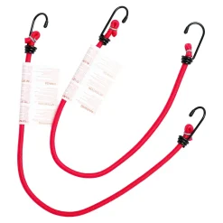 2 tendeurs élastiques à crochet rouge Ø8 mm x 0,6 m^Diall Best