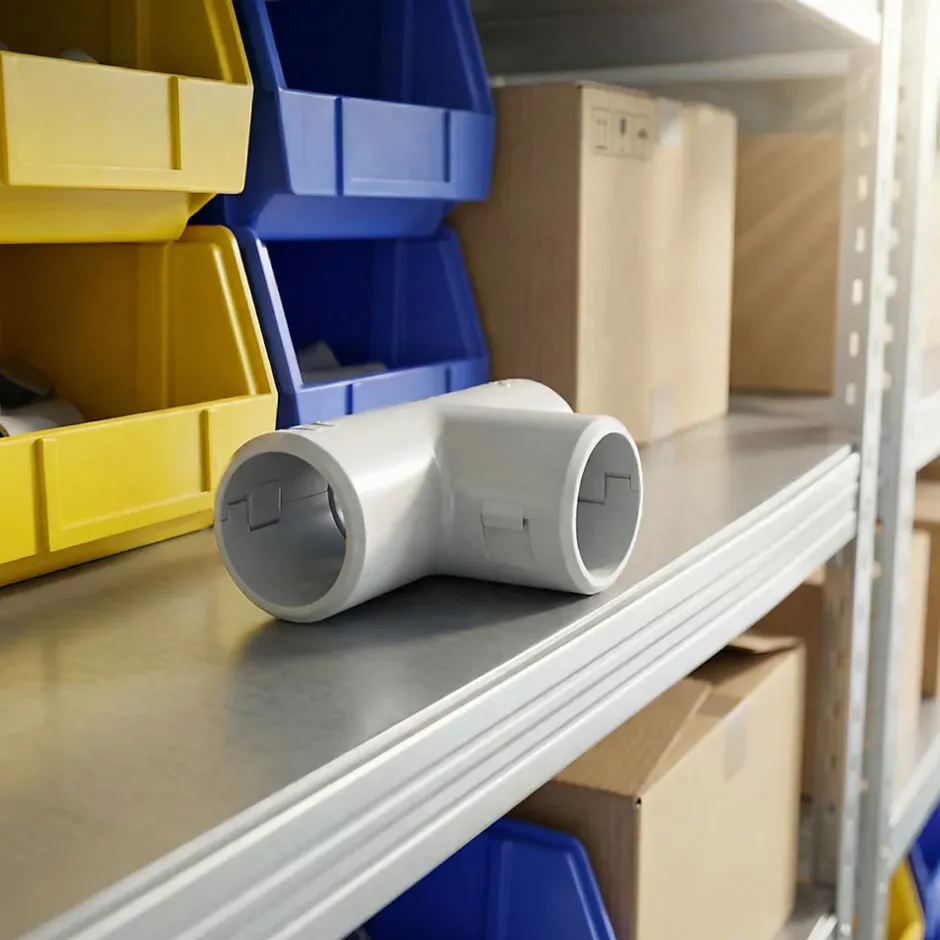 2 tés de raccordement gris ø20 mm^Diall New