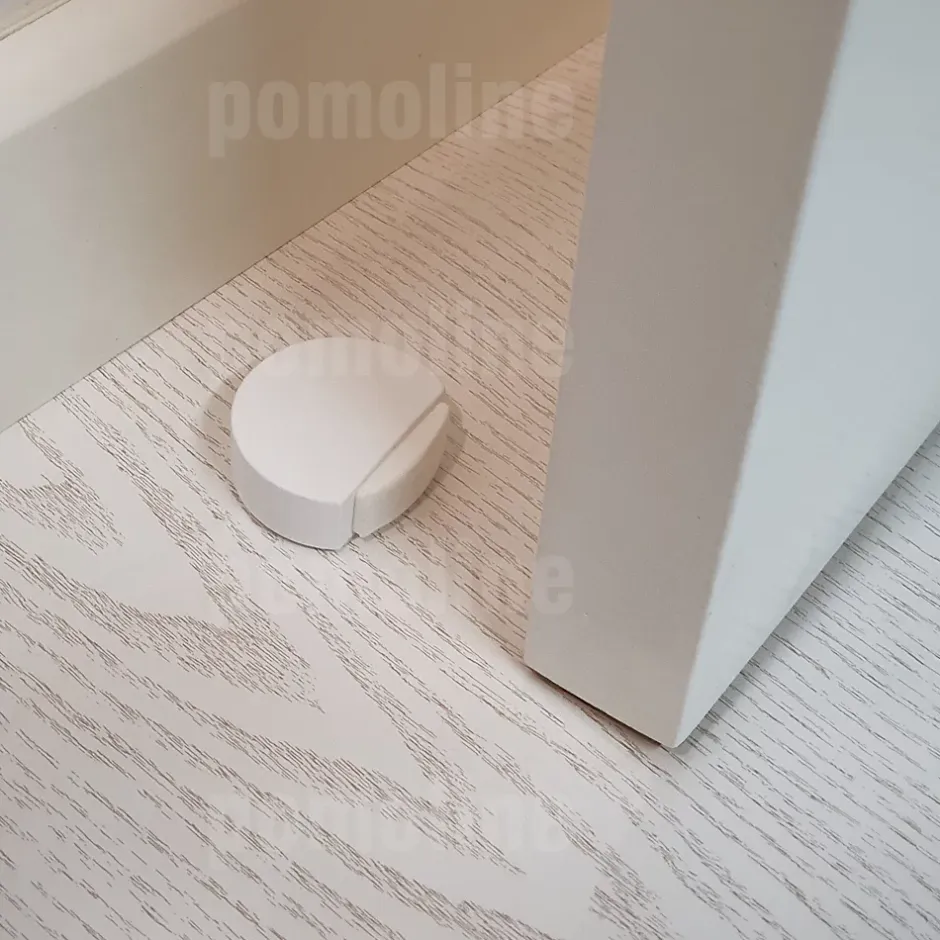 4 Un. Butée de porte adhésive en bois laqué blanc 45x42MM^Nesu Best