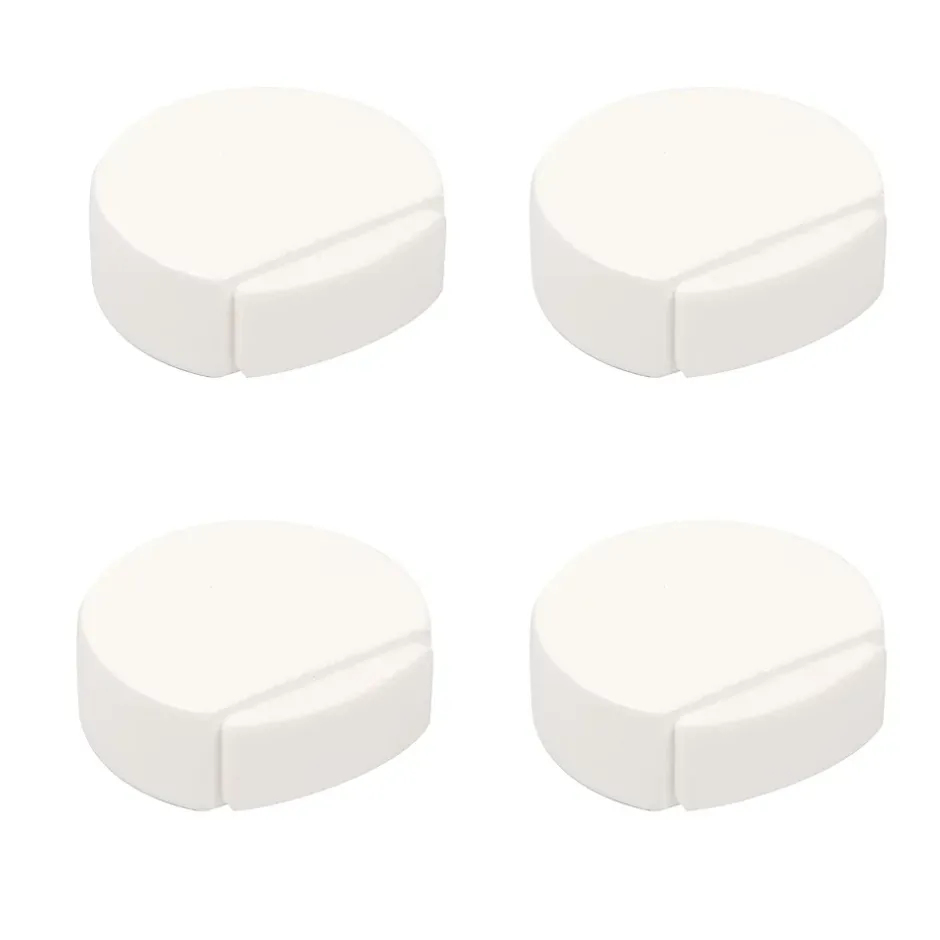 4 Un. Butée de porte adhésive en bois laqué blanc 45x42MM^Nesu Best