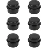 6 Un. Butée de porte adhésive en bois laqué noir - Diamètre 37MM-Nesu Discount