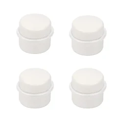 4 Un. Butée de porte adhésive en bois laqué blanc - Diamètre 37MM-Nesu Clearance