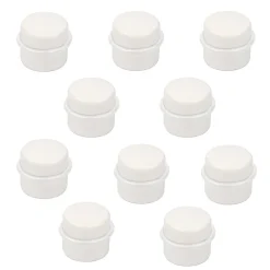 10 Un. Butée de porte adhésive en bois laqué blanc - Diamètre 37MM-Nesu Sale