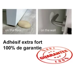 12 Un. Butée de porte en caoutchouc adhésif pour parquet et mur, blanc - Diamètre 60MM^Nesu Outlet