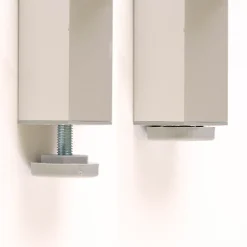 4 un. Pied carré pour meuble en aluminium 40x40mm hauteur 100mm aluminium mat avec régulateur de nivellement-Nesu Hot