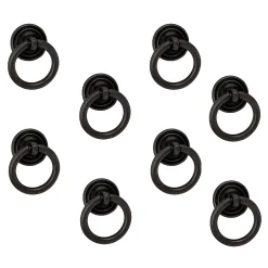 8 Un. poignées de meuble anneau noir rouille tiroir classique - diamètre 32MM^Nesu