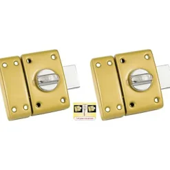 2 verrous à bouton bronze ø23 mm / 45 mm-Abus Sale