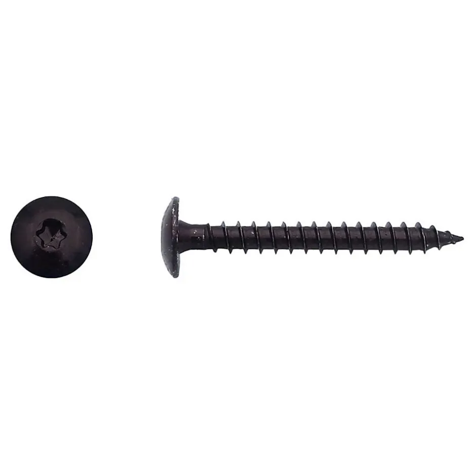 100 Vis Bois pour Penture Torx 6 x 60 mm - Zingué Noir -^D-Work Best