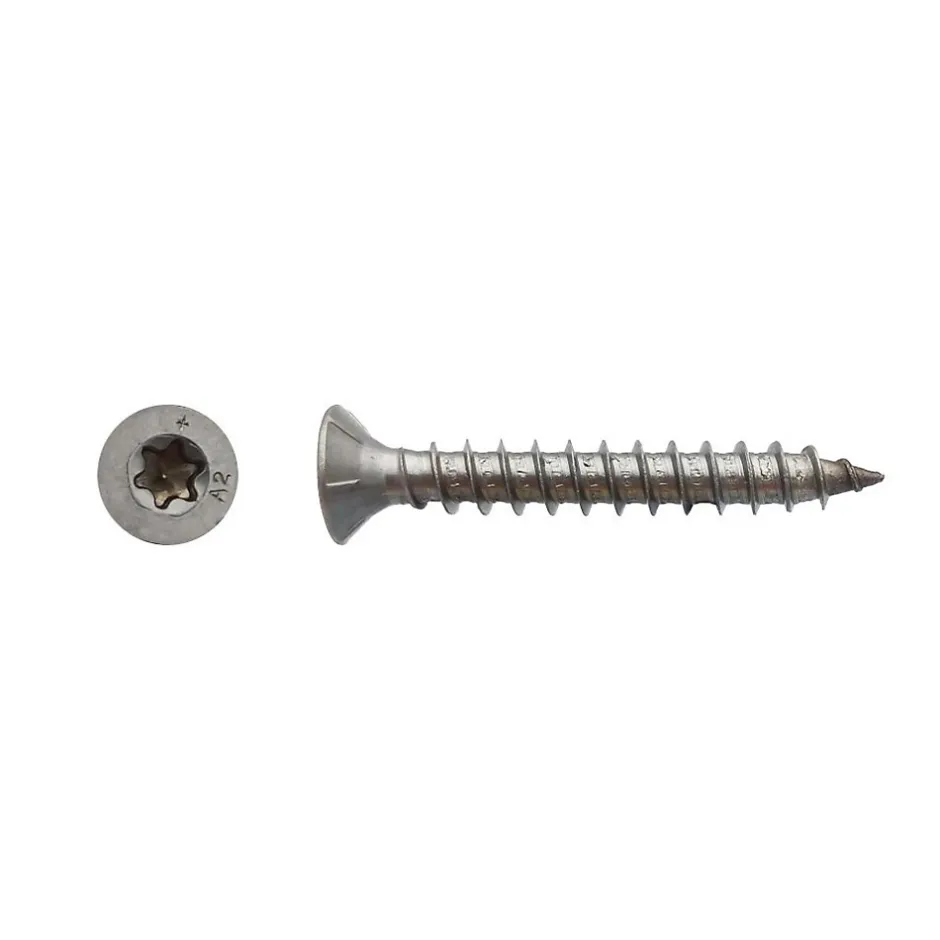 50 Vis Bois Tête Fraisée Torx T40 8 x 120 mm - Inox A2 -^D-Work New